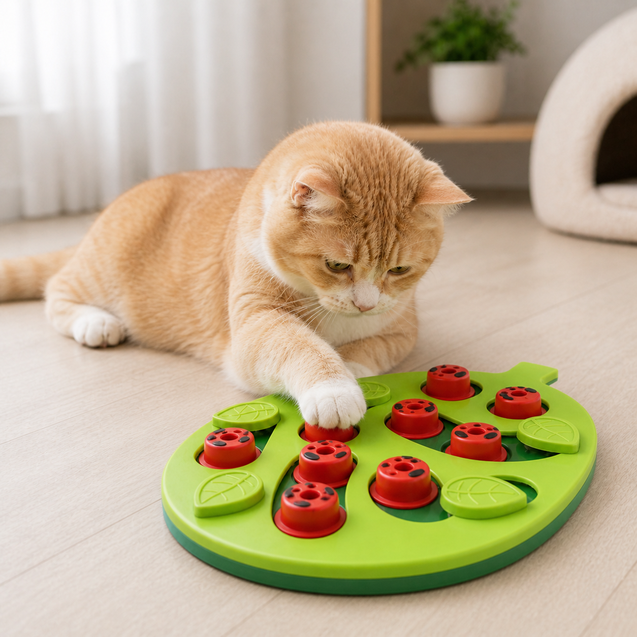 Puzzle interactivo para gatos mayores rompecabezas estimulación mental