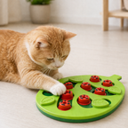 Detalle compartimentos puzzle interactivo gato senior estimulación